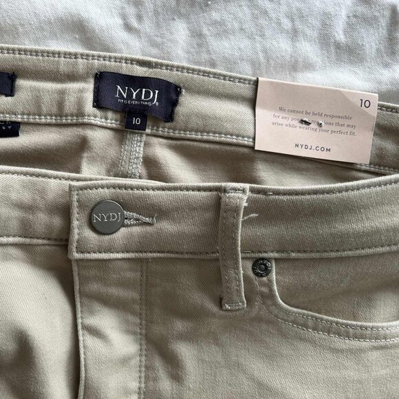 NWT NYDJ Chino Stone Lift Tuck® Ami Slim-Straight Jeans in Stretch Twill – US 10 - Picture 7 of 7
